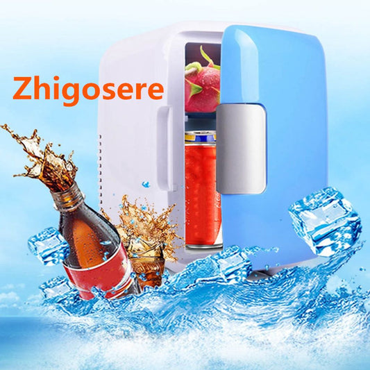 (Blau) 4L Minikühlschrank im Freien Kleiner Kühlschrank im Auto Home Tragbarer Autokühlschrank 18 * 23 * 30cm